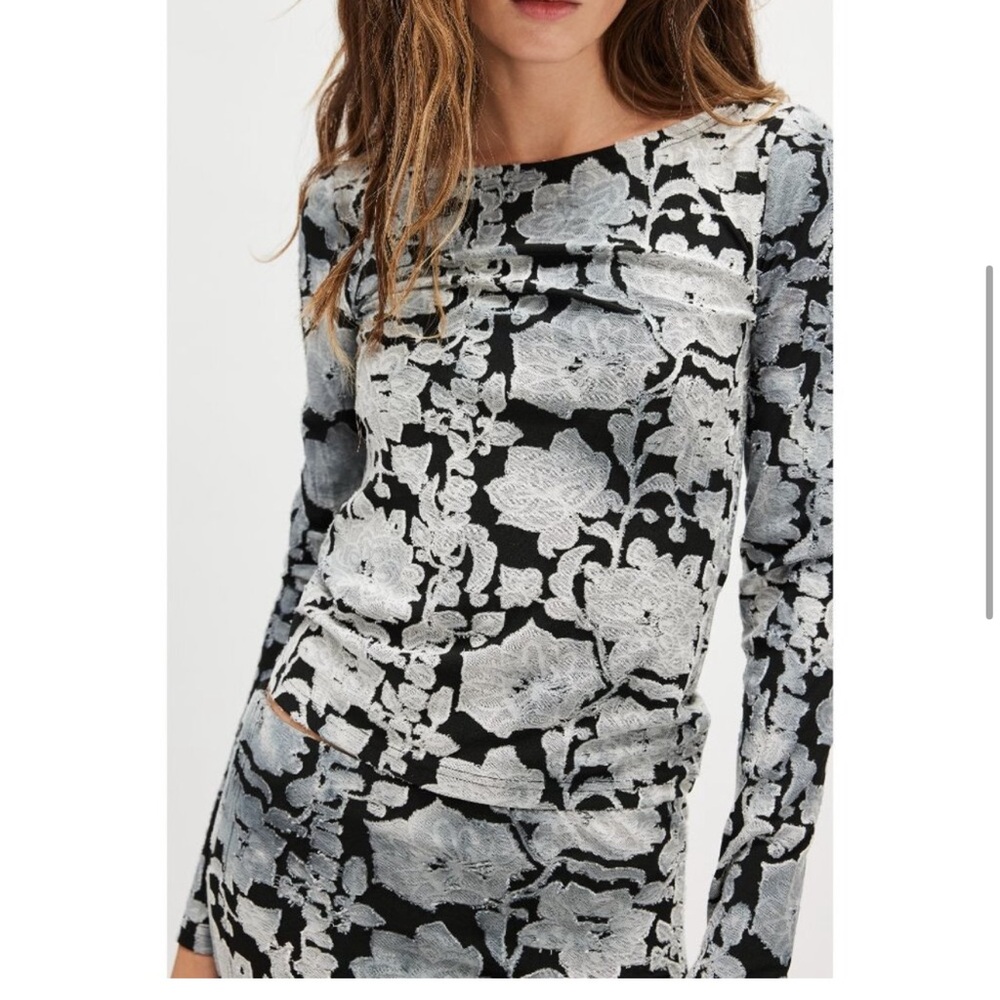 NWT Free People Wrenli Set / Black Combo- Large - Picture 4 of 11